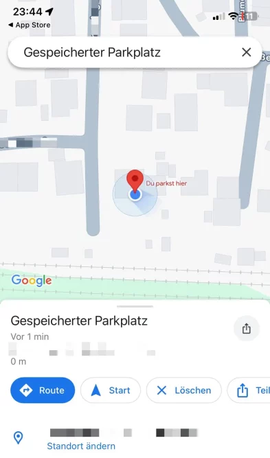 Google Maps Auto finden